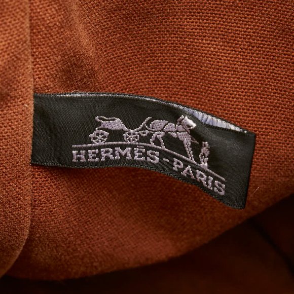 Hermès Saxo MM Handbag Tote Bag Beige Brown Toile H Women's HERMES - Picture 7 of 9